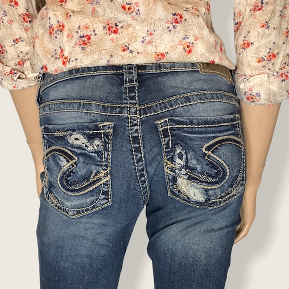 Silver Suki Skinny Ripped Distressed Denim Jeans - Picture 5 of 8